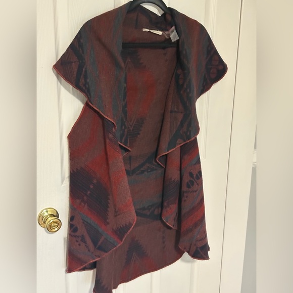 Soft Surroundings Southwestern Print Draped Vest | Size L/XL |  Boho Aztec - Picture 1 of 10